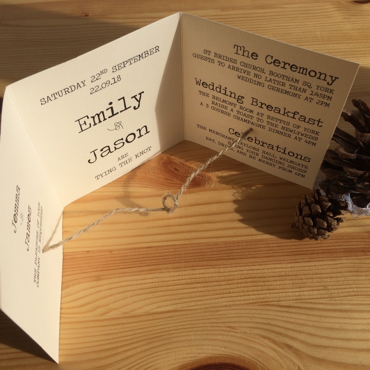 Ivory 'Typewriter' Invitations